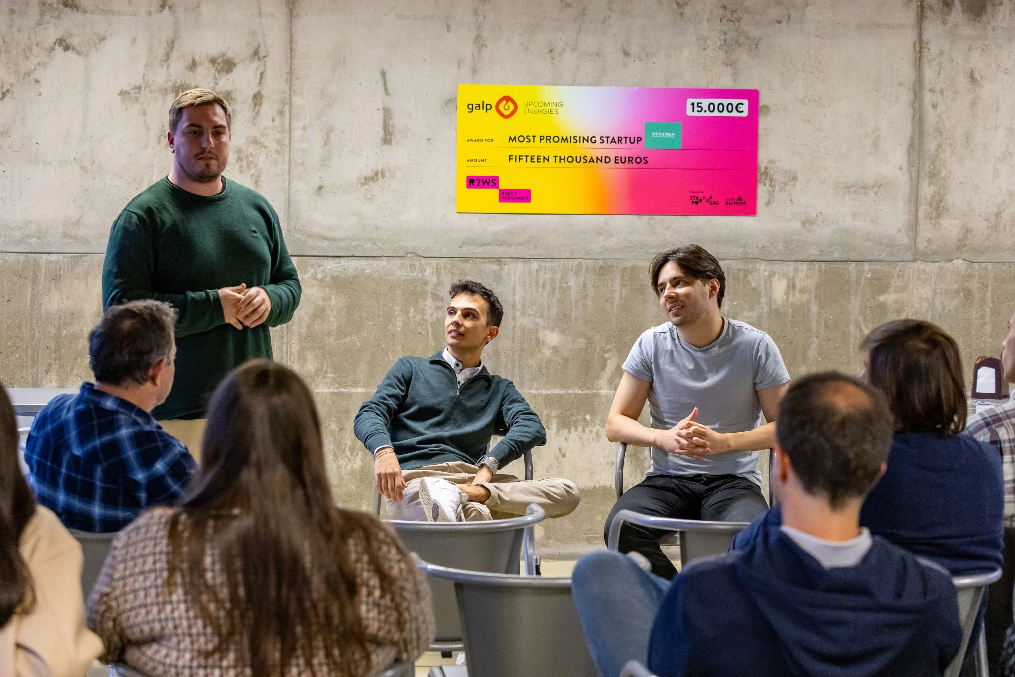 CEO e CTO no evento most promising startup